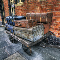 Buy canvas prints of Luggage at the Station by Ian Mitchell