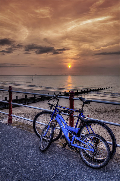Bike Ride at Sunset Picture Board by Ian Mitchell