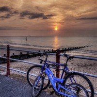 Buy canvas prints of Bike Ride at Sunset by Ian Mitchell