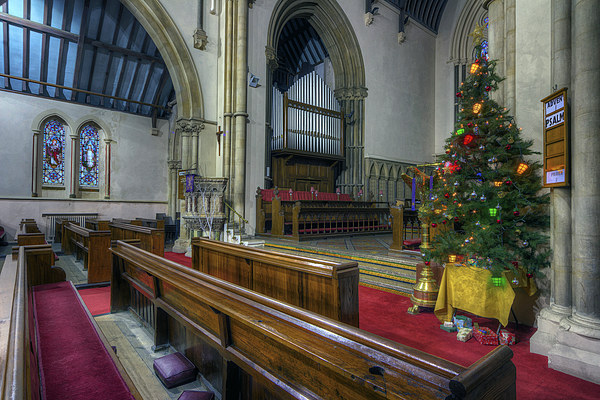 Church at Christmas Picture Board by Ian Mitchell