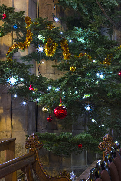 Tree Lights and Baubles Picture Board by Ian Mitchell