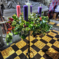 Buy canvas prints of Advent Wreath by Ian Mitchell
