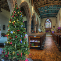 Buy canvas prints of Church at Christmas Time by Ian Mitchell