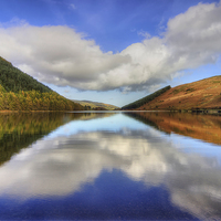 Buy canvas prints of Lake Geirionydd by Ian Mitchell