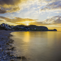 Buy canvas prints of Sunset Little Orme by Ian Mitchell
