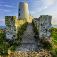 Buy canvas prints of Llanddwyn  Lighthouse by Ian Mitchell