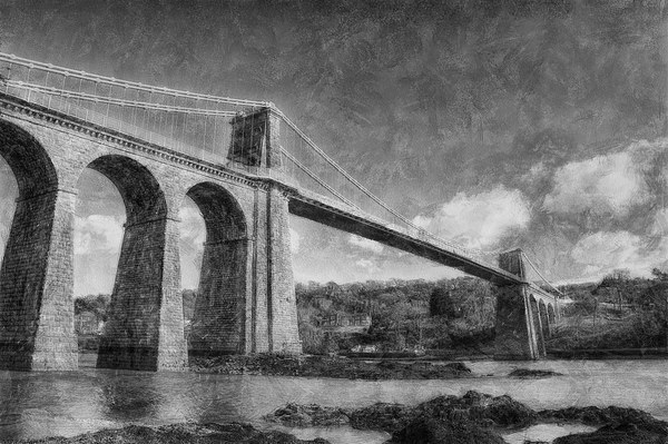 Menai Suspension Bridge  Picture Board by Ian Mitchell