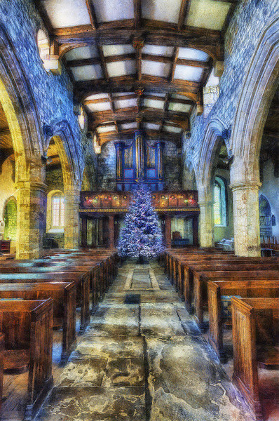 Church at Christmas  Picture Board by Ian Mitchell