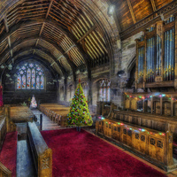 Buy canvas prints of Christmas Church Service  by Ian Mitchell