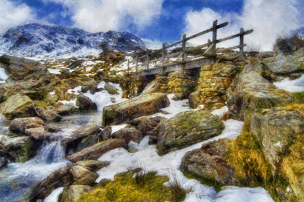 Bridge To Idwal  Picture Board by Ian Mitchell