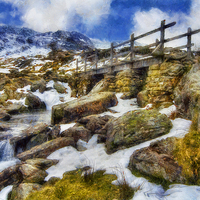 Buy canvas prints of Bridge To Idwal  by Ian Mitchell