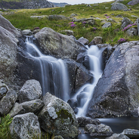 Buy canvas prints of  Siabod Waterfall by Ian Mitchell