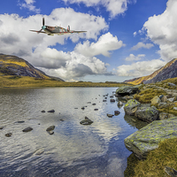 Buy canvas prints of  Spitfire Flight by Ian Mitchell