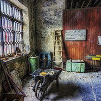 Buy canvas prints of Olde Victorian Slate Workshop by Ian Mitchell