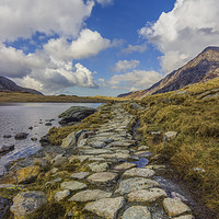 Buy canvas prints of Llyn Idwal Pathway To Heaven by Ian Mitchell