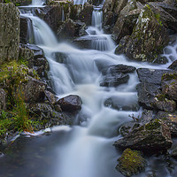 Buy canvas prints of Mountain Waterfall by Ian Mitchell