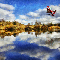 Buy canvas prints of Flight Over The Lake by Ian Mitchell