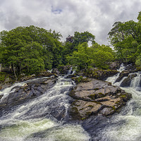 Buy canvas prints of Cascading Waters Snowdonia  by Ian Mitchell