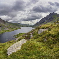 Buy canvas prints of Tryfan and Lake Ogwen by Ian Mitchell
