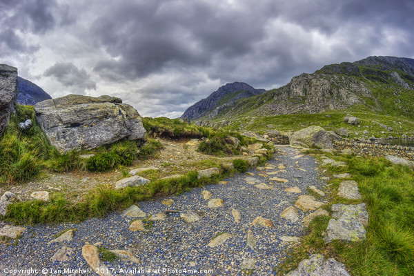 Ramblers Path To Tryfan Picture Board by Ian Mitchell