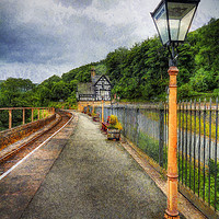 Buy canvas prints of Berwyn Station Waiting For The Train by Ian Mitchell