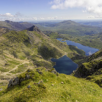 Buy canvas prints of View From Snowdon Summit by Ian Mitchell