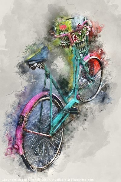 Olde Vintage Bicycle Picture Board by Ian Mitchell