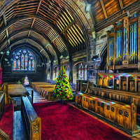 Buy canvas prints of Christmas Church Service by Ian Mitchell