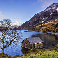 Buy canvas prints of Tryfan and Lake Ogwen by Ian Mitchell