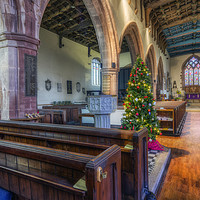 Buy canvas prints of Church At Christmas by Ian Mitchell