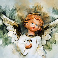 Buy canvas prints of Christmas Angel by Ian Mitchell