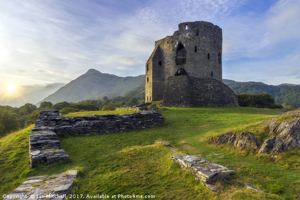 Dolbadarn Castle Picture Board by Ian Mitchell