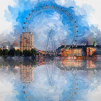 Buy canvas prints of The London Eye by Ian Mitchell