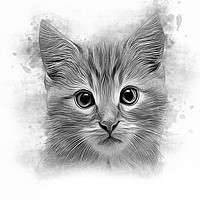 Buy canvas prints of Cat Portrait by Ian Mitchell