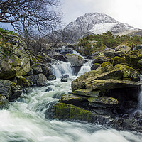 Buy canvas prints of Snow Covered Tryfan by Ian Mitchell
