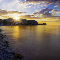 Buy canvas prints of Little Orme Sunset by Ian Mitchell