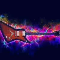 Buy canvas prints of Electric Guitar Art by Ian Mitchell