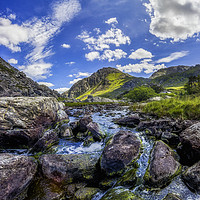 Buy canvas prints of Tryfan Stream by Ian Mitchell
