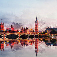 Buy canvas prints of Westminster Bridge by Ian Mitchell