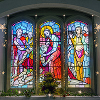 Buy canvas prints of Christmas Church Window by Ian Mitchell
