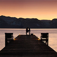 Buy canvas prints of Lake Tahoe Sunset by Matthew Train