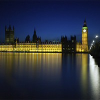 Buy canvas prints of Parliament at Night by Matthew Train