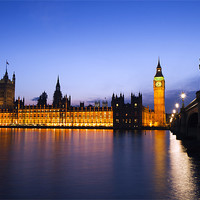 Buy canvas prints of Parliament at Dusk II by Matthew Train