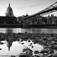 Buy canvas prints of Reflections of St Pauls Cathedral by Matthew Train