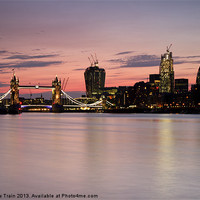 Buy canvas prints of Tower Bridge Sunset by Matthew Train