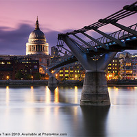 Buy canvas prints of Bridge to St Pauls Cathedral II by Matthew Train