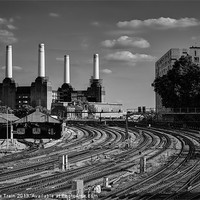 Buy canvas prints of Battersea Power Station from Ebury Bridge by Matthew Train