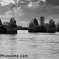 Buy canvas prints of Thames Barrier Panorama by Matthew Train
