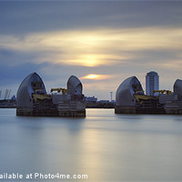 Buy canvas prints of Thames Barrier Panorama II by Matthew Train