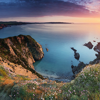 Buy canvas prints of  Pembrokeshire Coast Sunset by Matthew Train